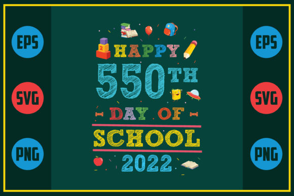 Celebrating 550 Days of School with Embroidery